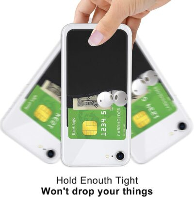 Senose Phone Wallet, Card Holder for Back of Phone Stick on Phone Cases Great Storage Compatible for iPhone/Android/Samsung Galaxy Pack of 5 - 이미지 3