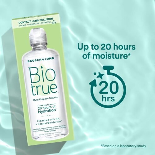 Biotrue Contact Lens Solution, Multi-Purpose Solution for Soft Contact Lenses, Lens Case Included, 2 FL OZ - 이미지 3