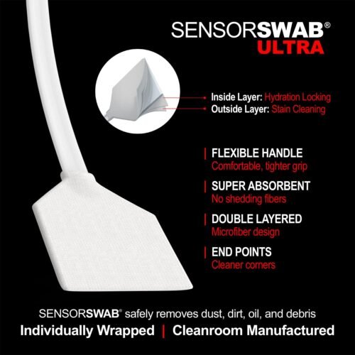 Sensor Cleaning Swab Kit - Aeroclipse Non-Flammable Optic Cleaning Solution (0.5oz/15ml) + Type-3 Sensor Swab Ultra 24mm (Pack of 6) - for Full Frame CMOS and CCD Sensors - Dust & Oil Remover - 이미지 5