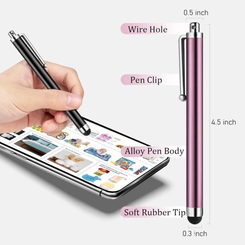 Stylus Pens for Touch Screens, AGREJO High Precision Universal Stylus for iPad iPhone Tablets Samsung Galaxy All Capacitive Touch Screens (10-Pack) - 이미지 3