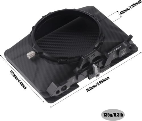 Fotga Mini Lightweight 4x4 4x5.65 Clip-on Lens Matte Box +15mm Rod Clamp for DSLR Mirrorless Camera A7 A7R A7S II III IV Z6 Z7 II R3 R5C M6 M50 GH6 BMPCC 4K 6K,Compatible 67mm 72mm 77mm 82mm Lens - 이미지 8