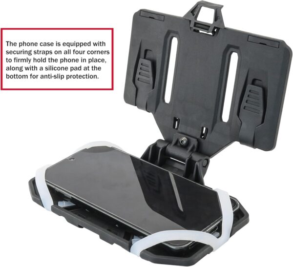 Tactical Vest Phone Holder: Quick-Release Mount for 4.7"-6.7" Screens (Black Edition) - Image 3