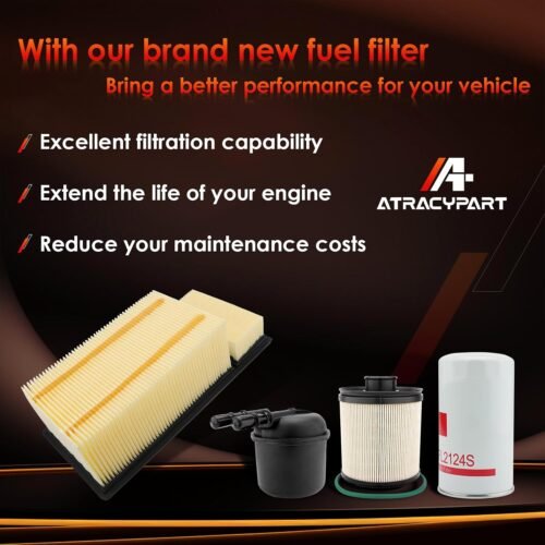 6.7L Engine Filter Kit, FL2124S Oil Filter FD4615 Fuel Filter FA1902 Air Filter, Compatible With 2011-2016 Ford F250/F350/F450/F550 Super Duty V8 Diesel Engines, Replaces# FL2051S - 이미지 6
