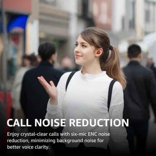 TOZO Hybrid Active Noise Cancelling Wireless Earbuds, 6 Mics ENC Clear Call, IPX8 Waterproof, in Ear Bluetooth 5.3 Headphones Stereo Bass Ear Buds 59H Playtime with LED Display 32 EQs via APP - 이미지 4