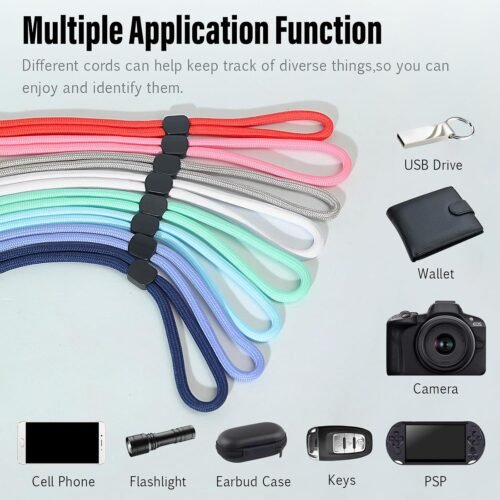 Wrist Strap Lanyard, 8 Pack Adjustable Wristlet Phone Lanyards for Keys, Cell Phone, Camera, USB Flash Drives, Flashlight, Keychain, ID Name Tag Badge(Mix Color) - 이미지 5