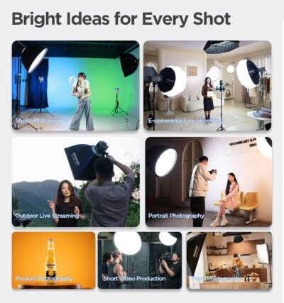 Amaran Octa Dome 90, 3ft (90cm) Foldable Quick-Setup Octagonal Bowens Mount Softbox for Portraits, Interviews, and On-Location Photography, with Diffusion, Light Control Grid, & Carrying Bag - 이미지 3