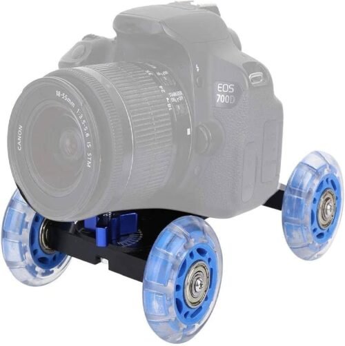 Camera Slider, Camera Table Dolly Slider Desktop Load Rail Roller Track 10KG Capacity Skater Car for DSLR Camcorder Mirrorless Cell Phones Smartphone Video Film Low Level Shooting Panning - 이미지 5