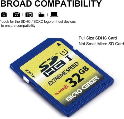 32GB Class 10 SDHC Flash Memory Card Full Size SD Card USH-I U1 Trail Camera Memory Card by Micro Center (5 Pack) - 이미지 5