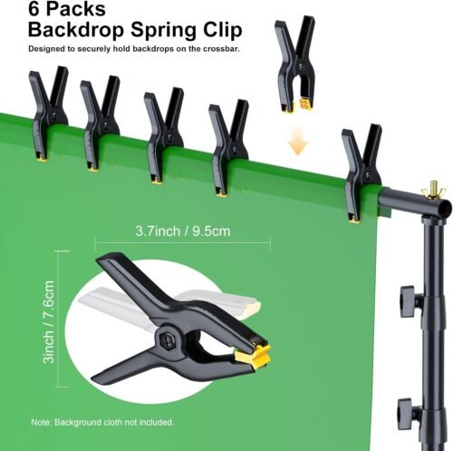 LINCO Backdrop Stand for Parties Kit 10x7 ft Adjustable Back Drop Photography Studio Photo Background Support System with Clamps, Sand Bag, Carrying Bag 4172 - 이미지 5
