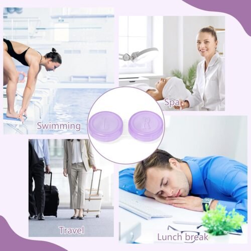 60 Pack Contact Lens Cases Bulk, Transparent Cute Contact Lens Case for Home & Travel, 6 Color (60) - 이미지 6