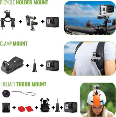 GoPro HERO12 (Hero 12) Black - Waterproof Action Camera with 5.3K HDR Video, 27MP Photos, 1/1.9" Image Sensor, Live Streaming, Webcam, Stabilization + 64GB Card & 50 Piece Accessory Kit - Bundle - 이미지 5