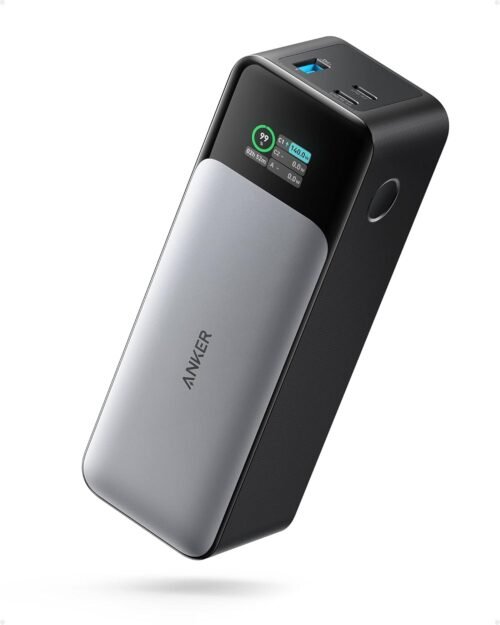 Anker 737 Power Bank, 24,000mAh 3-Port Laptop Portable Charger with 140W Fast Charging, Smart Display, for Outdoor Work, Compatible with iPhone 16/15/14 Series, Vision Pro, Samsung, MacBook, and More