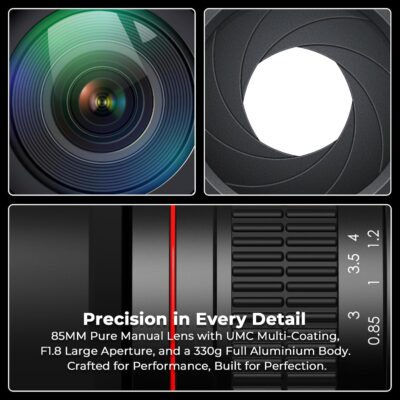 EF 85mm F1.8 Portrait Lens - Medium Telephoto Manual Cameras Lens for Canon EOS Rebel T Series (T8i/T7i/T7/T6/T3i/T2i/4000D/850D/SL3/SL2) & High-End DSLRs (6D Mark II/5D Mark IV/90D/80D/77D) - 이미지 6