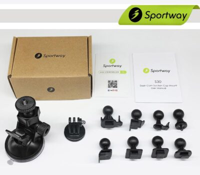 Sportway S30 Dash Cam Suction Mount (2nd Gen) with 10pcs Joints for REXING,Z-Edge,Old Shark,YI,KDLINKS,Falcon Zero,Transcend,Crosstour,VANTRUE,GoPro Hero and Most Other Dash Cameras DVR GPS - 이미지 6