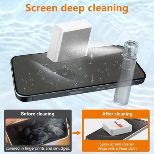 Cell Phone Cleaning Kit with Charging Port Cleaner, Stylus Pen, SIM Tool, Speaker Brush | Multi-Device Cleaner for iPhone, Samsung, AirPods, MacBook, Laptop, iPad, Keyboard, Camera Lens (White) - 이미지 5