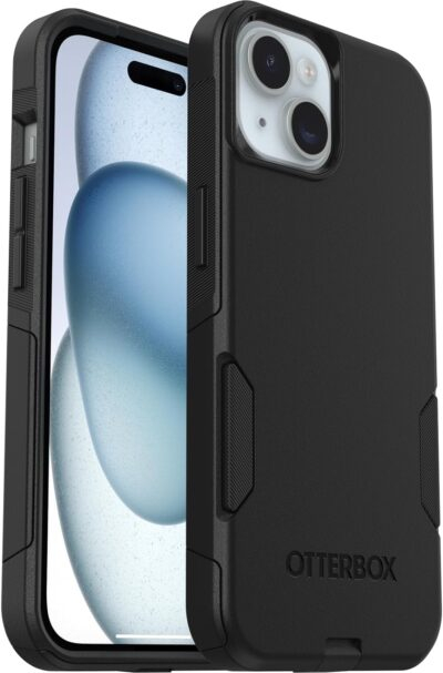 OtterBox iPhone 16e, 15, 14, & 13 Commuter Series Case - Black, Slim & Tough, Pocket-Friendly, with Port Protection - 이미지 4