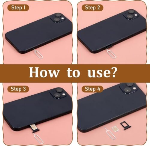 10 Pack Sim Card Adapter Kit, Sim Adapter 4 in 1 Micro Sim Card Adapter Standard Converter Kit with Sim Card Removal Tool and Steel Sim Tray for Smartphone Devices - 이미지 5