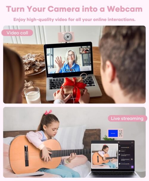 WONNIE Digital Camera 56MP, FHD 1080P Point & Shoot Camera with 32GB SD Card, 2 Batteries, and Lanyard, Ideal for Kids & Teens, Suitable Gift for Girls - 이미지 9