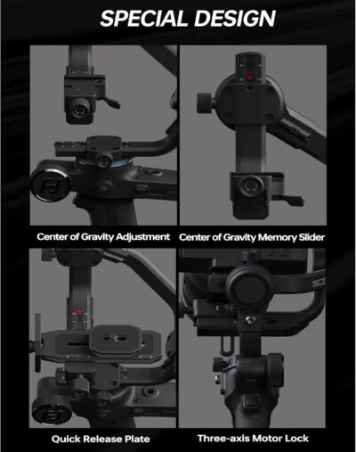 FeiyuTech SCORP-C Camera Stabilizer Handheld Gimbal for DSLR&Mirrorless Camera Fits Sony/Canon/Nikon/Panasonic/Fujifilm,Max 5.51lbs Professional 3-Axis Video Stabilizer,Official-Authorized - 이미지 5