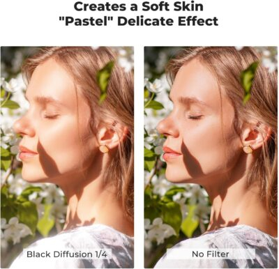 K&F Concept 82mm Black Diffusion 1/4 Filter Mist Cinematic Effect Filter with 18 Multi-Layer Coatings for Video/Vlog/Portrait Photography (K-Series) - 이미지 3