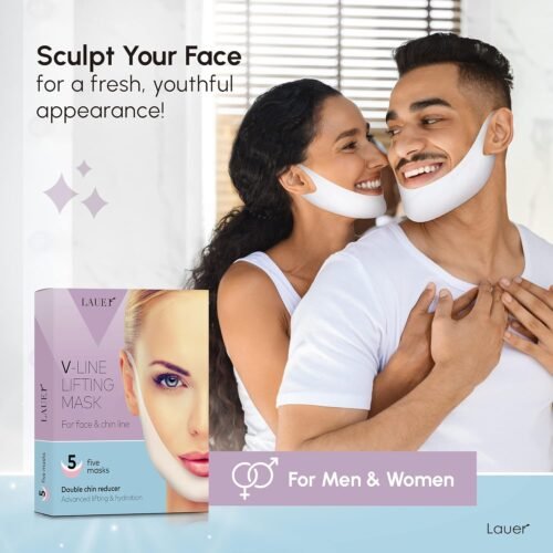 V Shaped Contouring Face Mask Line Shaping Lifting Belt Neck Reduction Jawline Shaper Lift Up Tape Enhancer Face Patch Firming Tightening Skin Chin Collagen Mask Hyaluronic Acid Aloe Vera 5 pcs - 이미지 6