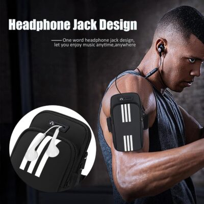 Phone Holder for Running Armband Cell Phone Holder iPhone 16 15 14 13 12 11 Pro Max Xs 16e Xr X Plus Galaxy Ultra S25 Note Carrier Bag,Gym Workout Exercise Sports Arm Bands Sleeve Pouch Black - 이미지 7