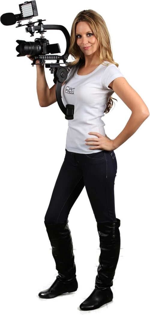 Cam Caddie® Scorpion EX Hands Free Shoulder Support Rig/Mount Compatible with Canon, Nikon, Sony, Panasonic/Lumix Style DSLR Camcorder or Video Camera Includes: iPhone + GoPro Mount - 이미지 2