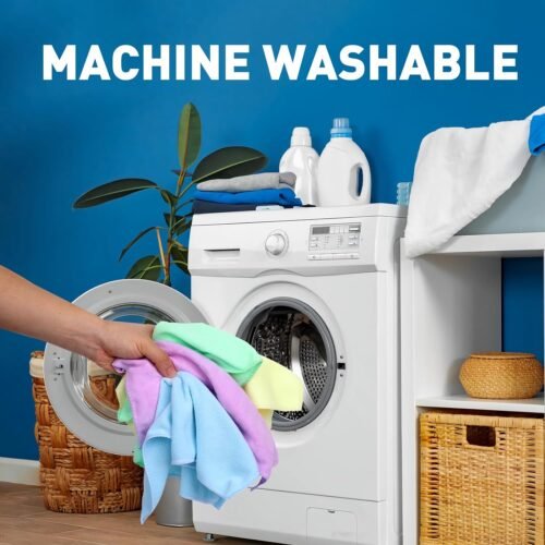 Microfiber Cleaning Cloths - 50 Pack Assorted Colors (12x12 inches), Bulk Towels for Cars & Home - 이미지 6