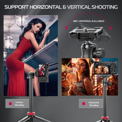 ULANZI MT-44 Extendable Phone Tripod, 59" Selfie Stick Vlog Stand with 2 in 1 Phone Clip, 360° Ball Head Camera-Tripod for iPhone Sony Canon Action Camera, Lightweight for Travel - 이미지 9
