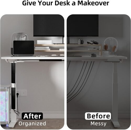 YECAYE 6X15.7in Cable Management, Cord Organizer,Easy Install Self-Adhesive Cable Organizer,Cord Management, Desk Wire Holder for Office Organization,Child and Pet Proofing, Black - 이미지 7