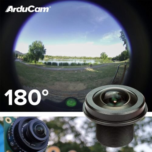 Arducam 180 Degree Fisheye M12 Lens Bundle for Raspberry Pi HQ Camera, Wide Angle Lens with Portable Tripod Stand and 2ft/60cm Black Camera Cable - 이미지 3