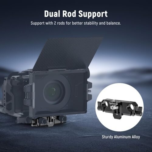 NEEWER Matte Box Support, LWS 15mm Dual Rod Clamps with 1/4" Screw & 0.9"/22mm Vertical Adjustment, Compatible with SmallRig NEEWER Mini Matte Boxes, PG013 - 이미지 4