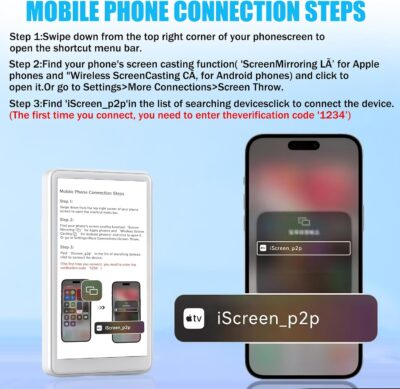Phone Vlog Selfie Monitor Screen, Magnetic Mount, 1080P Wireless Recording, Using Phone Rear Camera for Selfie Vlog, Live Streaming, TikTok, Compatible with iPhone/Android (1#) - 이미지 8