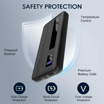 Dbasne Portable Charger, 10000mAh Ultral Slim Power Bank 3A Fast Charging, LED Display Phone Battery Pack Compatible with iPhone 16 15 14 13 Pro Plus Max Smartphone Android Tablet etc - 이미지 4