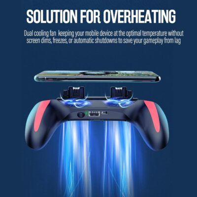 Mobile Game Controller with 4000mAh Power Bank & Cooling Fan, L1R1 Triggers Joystick for PUBG/Call of Duty/Fortnite, Gaming Grip Gamepad for 4.7-7" Android iOS Phone - 이미지 5