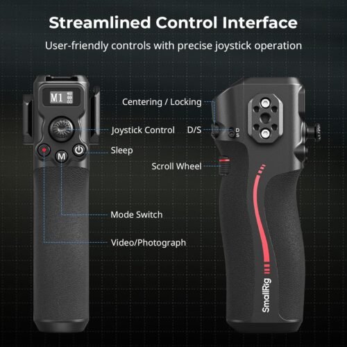 SMALLRIG Handle with Follow Focus for DJI RS 2 / RS 3 Pro/RS 4 / RS 4 Pro Gimbal Stabilizer, Handle with 1/4"-20 locating Holes and a Cold Shoe Mount, Max Load 4.4lb - 이미지 5