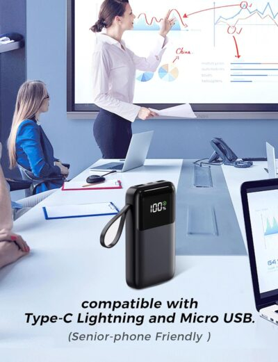 Portable Charger with Built in Cable, 15000mAh Power Bank, 22.5W Fast Charging, 6 Outputs, Slim Travel Essential Battery Pack with LED Display, Compatible with iPhone 16/15/14/13, Samsung, iPad, etc - 이미지 7