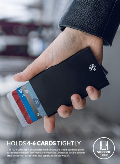 VULKIT Pop Up Wallet, Slim Minimalist Credit Card Holder For Men and Women RFID Blocking Mini Metal Case - 이미지 4