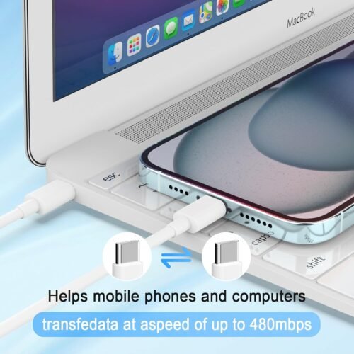 iPhone 16 15 Charger, USB C Charger, 4-Pack USB C Fast Wall Charger, USB C Charger Block (4-Pack 6 ft USB C Cable Included) for iPhone 16 15/15 Pro/15 Pro Max/iPad Pro/AirPods Samsung & More - 이미지 5