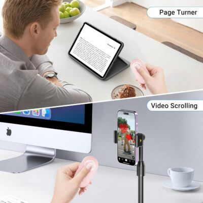 Wireless Camera Remote Control with Zoom for iPhone & iPad, Versatile Shutter with Front/Rear Camera Switch for Photo & Video, Smartphone Remote Clicker for TikTok - 이미지 5