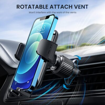 Qifutan Phone Mount for Car Vent [Upgraded Metal Clip] Cell Phone Holder Car Hands Free Cradle in Vehicle Car Phone Holder Mount for Smartphone, iPhone, Cell Phone Automobile Cradles Universal - 이미지 5
