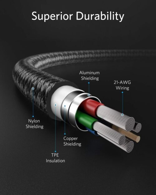 Anker New Nylon USB C to Lightning Cable, Apple MFi Certified for iPhone 14 Series, and More (6FT, Black) - 이미지 3
