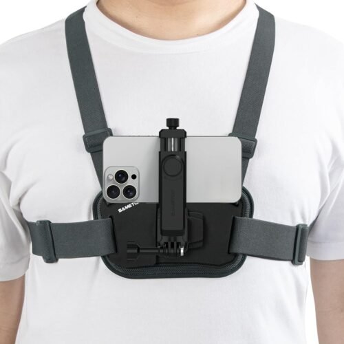 Phone Chest Mount Harness Holder Mobile Phone Strap Clip Compatible with iPhone Samsung GoPro 13/12/11/10/9/8 DJI Osmo and Most Cell Phones Action Cameras POV/VLOG - 이미지 6
