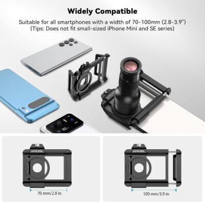 Evil eye 2 in 1 Phone Camera Lens Kit, 6X Telephoto Lens & 150mm Macro Lens with Universal Lens Clip, Phone Lens Attachment for iPhone and Andriod - 이미지 5