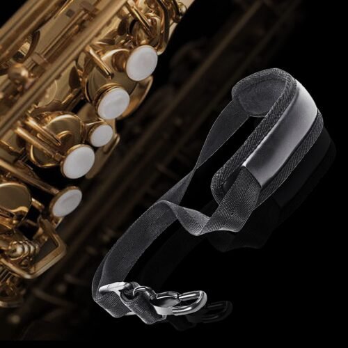 KUWAN Saxophone Neck Strap Soft Sax Leather strap Padded for Alto Sax Tenor Clarinet Baritone Soprano Horn Music Instrument (1, BLACK) - 이미지 6