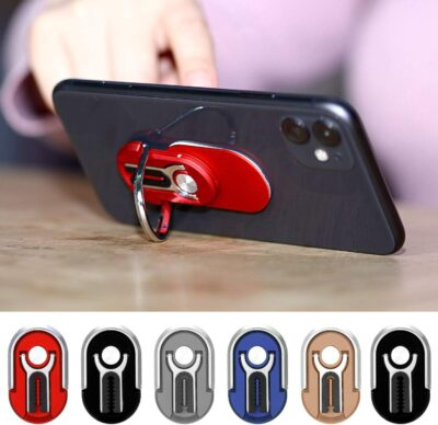 6 Pieces 3-in-1 Multipurpose Mobile Phone Bracket Holder 360 Degree Rotation Cell Phone Ring Stand for Car Home, 5 Colors - 이미지 7