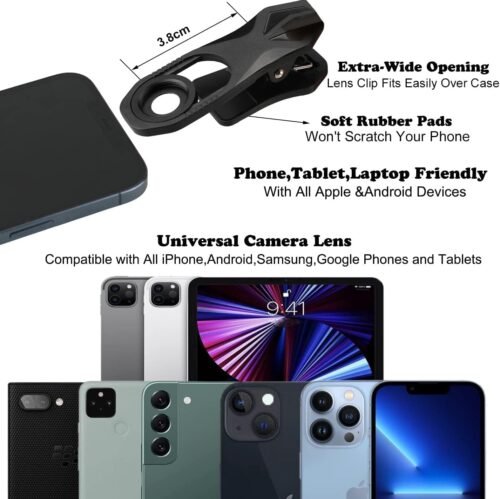 180° fisheye Lens for iPhone Samsung Google Android Smartphone,with Clip,Cell Phone Lens,anamorphic Lens,Funny Pictures - 이미지 5
