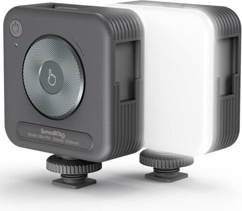 SmallRig P96 LED Video Light, Portable Camera Lights, 96 LED Beads for Photography Video Lighting, Rechargeable 2200mAh CRI 95+ 2700-6500K w 3 Cold Shoe