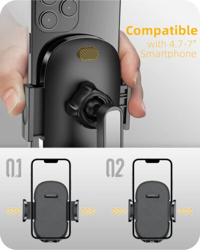 APPS2Car Cell Phone Stand for Desk Adjustable Desktop Phone Stand Thick Case Friendly Cellphone Holder Desk Heavy Duty Phone Cradle for Video Recording Office Home Compatible with 4.7-6.8” Smartphone - 이미지 6