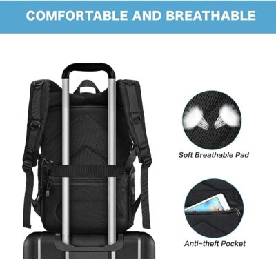 MOSISO Camera Backpack, DSLR/SLR/Mirrorless Tactical Camera Bag Case with Laptop Compartment Compatible with Canon/Nikon/Sony, Black - 이미지 7